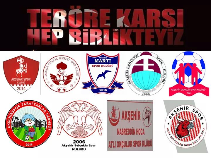 Akşehir spor kulüpleri teröre karşı tek ses oldu