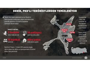 Derik, PKK'lı teröristlerden temizleniyor