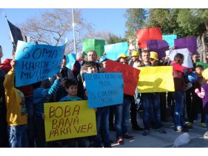 Söke'de maden işçilerinin eylemi