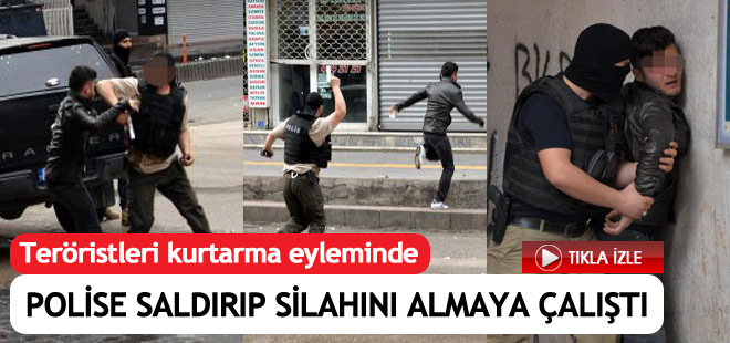 Diyarbakır'da eylemci polisin silahını almaya çalıştı