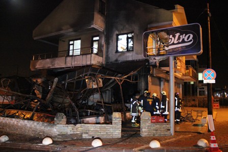 Konya'da kafe yangını