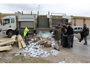 Cam yüklü kamyonda kaçak sigara sevkiyatı