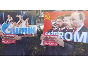 Gürcistan'da "Gazproma Hayır" protestosu