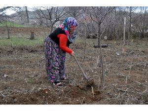Süt ve tereyağı satarak engelli üç çocuğuna bakıyor