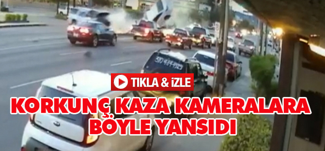 Korkunç kaza kameralara böyle yansıdı