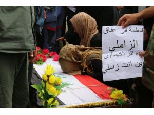 DAEŞ'in kimyasal silah saldırısı sonucu hayatını kaybeden çocuk defnedildi