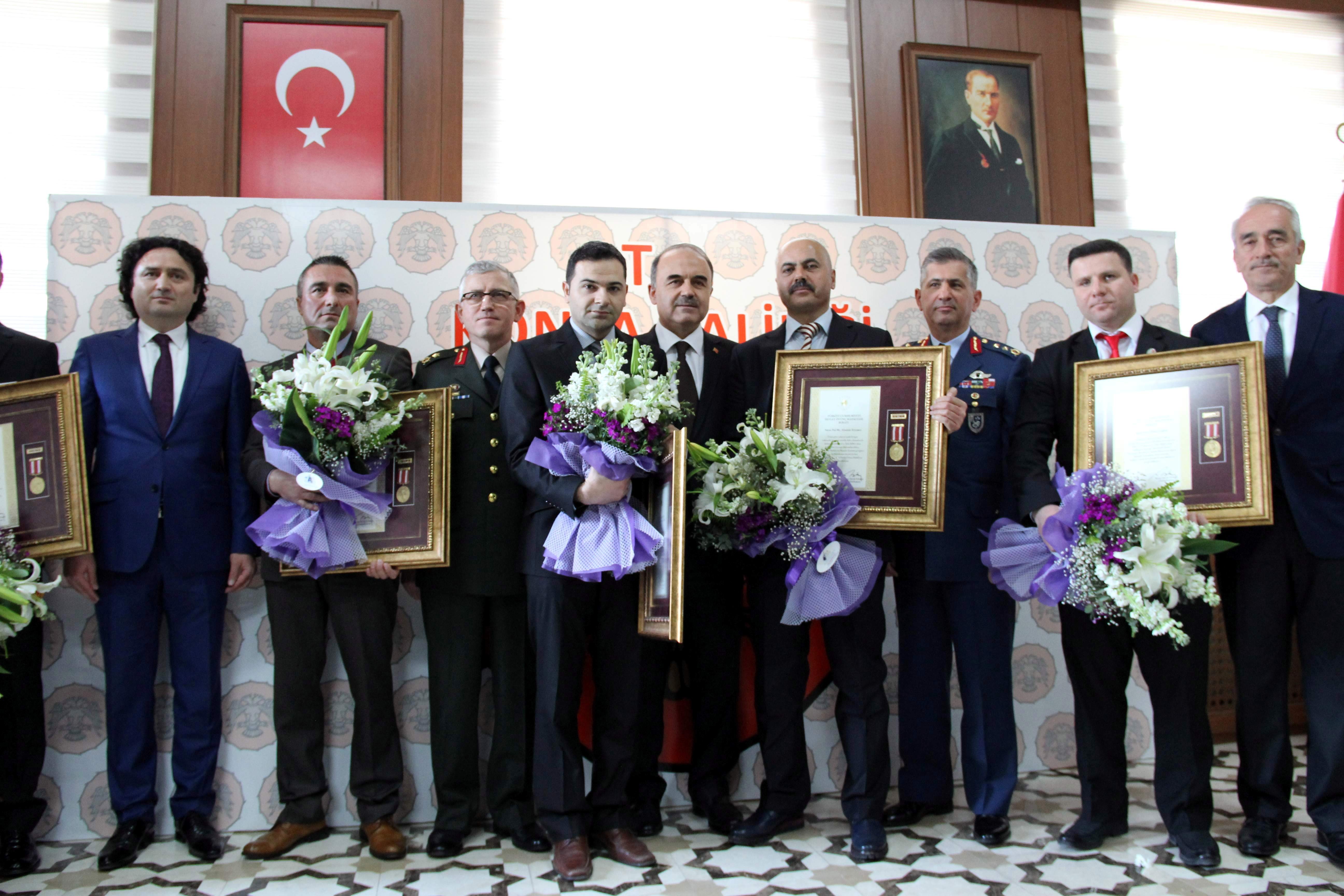 Konya’da gazilere 'devlet ödünç madalyası' verildi