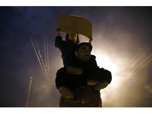 AB-Türkiye anlaşmasına İdomeni'de protesto