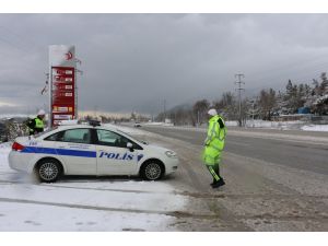 Denizli'de kar yağışı