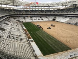 Vodafone Arena'da çimler seriliyor