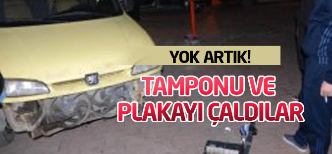 Hafif Ticari Araçtan Tampon ve Plaka Hırsızlığı