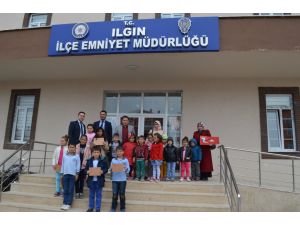 Anaokulu öğrencilerinin emniyet teşkilatını ziyareti