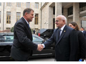 TBMM Başkanı Kahraman, Romanya Cumhurbaşkanı İohannis ile görüştü