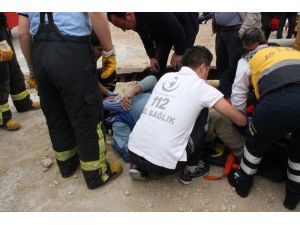 Konya'da göçük: 1 yaralı