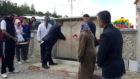 Lise öğrencileri çeşme yaptırdı