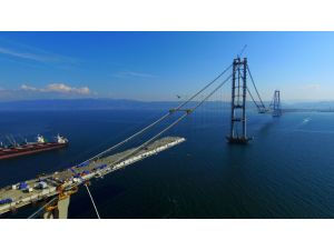 İzmit Körfez Geçişi Asma Köprüsü havadan görüntülendi