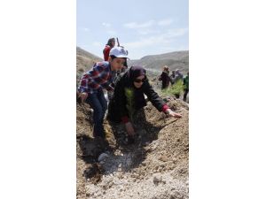 Yetim çocuklar fidanları toprakla buluşturdu