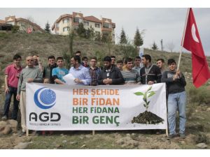 AGD şehitler için fidan dikti