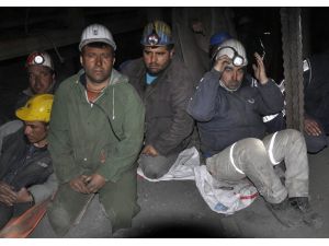Amasya'daki maden işçilerinin protestosu