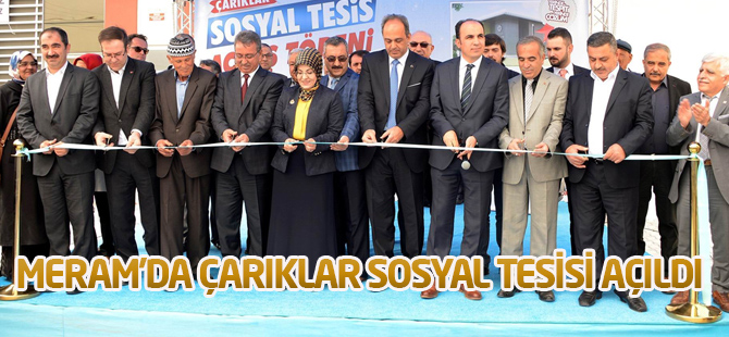 Meram'da Çarıklar Sosyal Tesisi açıldı