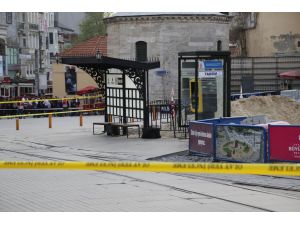 Taksim'de şüpheli çanta fünyeyle patlatıldı