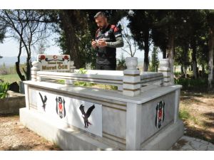 Beşiktaş sevdasını mezar taşına kazıttı