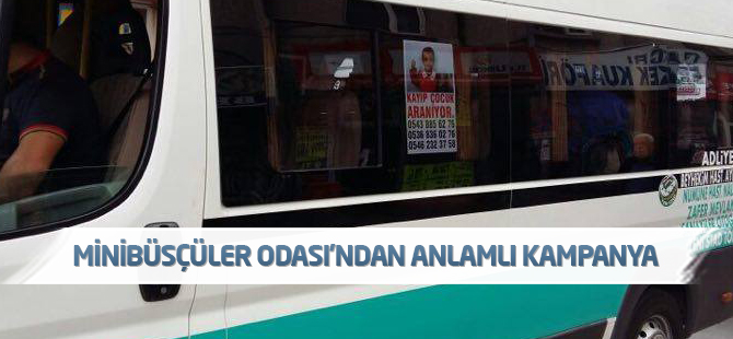 Minibüsçülerden anlamlı kampanya