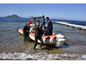 Bodrum'da deniz ve çevre temizliği çalışması