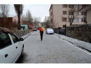 Kars'ta dolu yağışı etkili oldu
