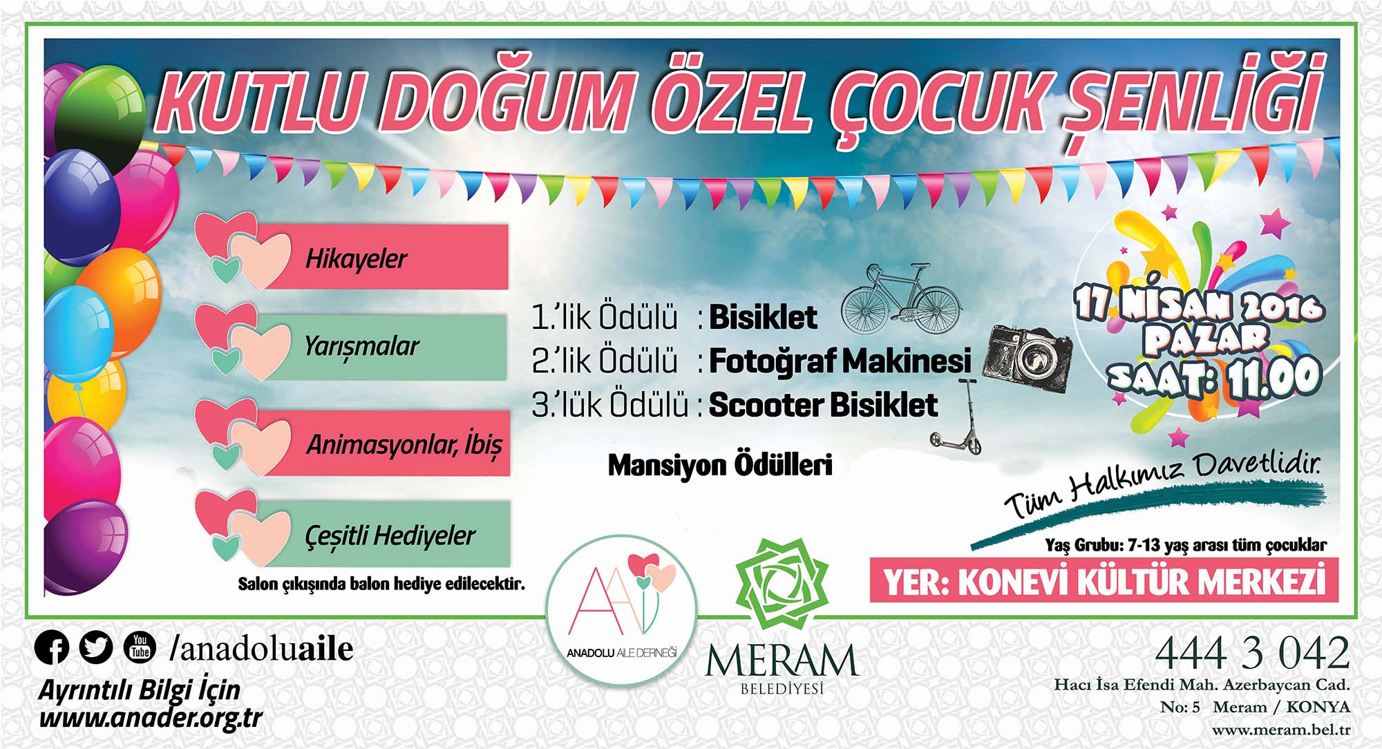 Anader'den Kutlu Doğum Çocuk Şenliği