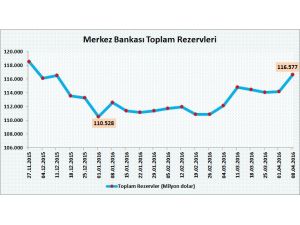 Merkez Bankası rezervleri 4,5 ayın zirvesinde