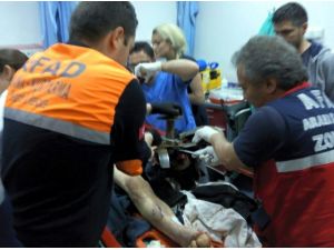 Ayağını çapa makinesine kaptırdı