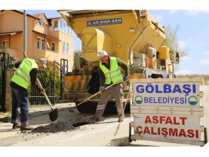 Gölbaşı'nda bozulan sokak ve caddeler asfaltlanıyor