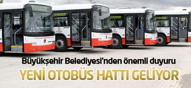 Yeni otobüs hattı geliyor
