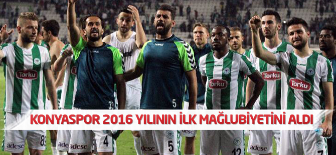 Konyaspor 2016 yılının ilk mağlubiyetini aldı