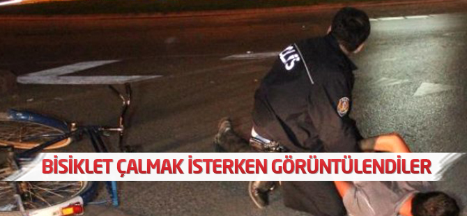 Bisiklet Çalmak İsterken Görüntülendiler