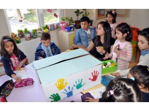 Minik yüreklerden gazi binbaşının birliğine moral desteği