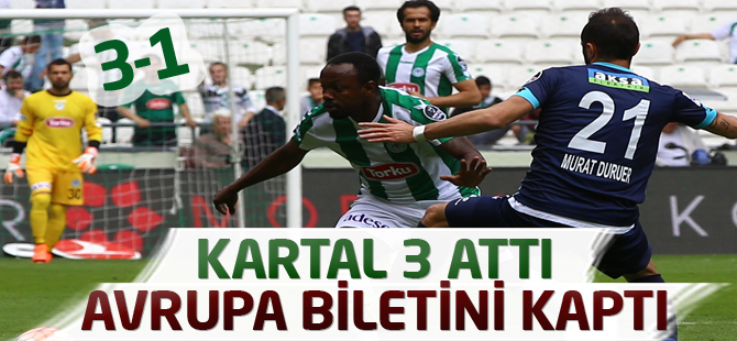 Kartal üç attı avrupa biletini kaptı