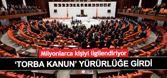 Milyonlarca vatandaşı ilgilendiren 'torba kanun' Resmi Gazete'de