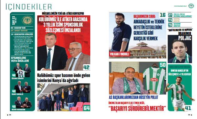 Konyaspor Dergisi'nin 33.sayısı çıktı