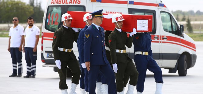 Uzman Çavuş Ayyıldız'ın naaşı Konya'da