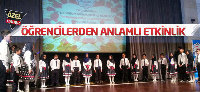 Öğrencilerden anlamlı etkinlik