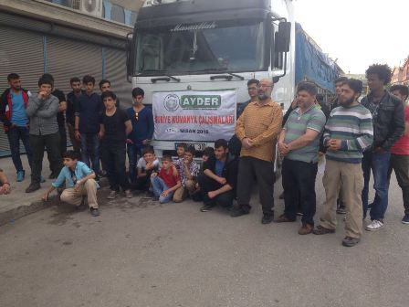 AYDER 135. yardım aracını Suriye’ye gönderdi