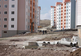 Bozkır TOKİ evlerine geçici kabul