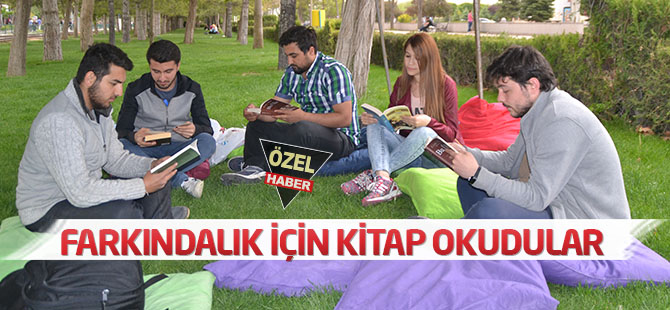 Kampüste farkındalık  için kitap okudular