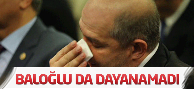 Baloğlu da Davutoğlu'nun ardından ağladı