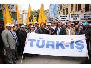 Türk-İş'ten "esnek çalışma" protestosu