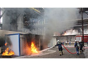 Fabrikada "yangın" tatbikatı