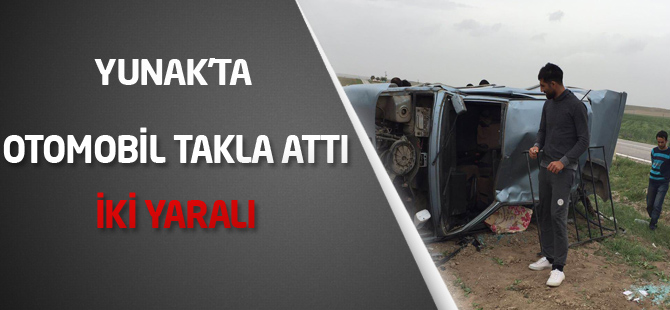 Otomobil takla attı: iki yaralı