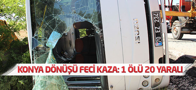 Öğrencileri taşıyan midibüs devrildi: 1 ÖLÜ